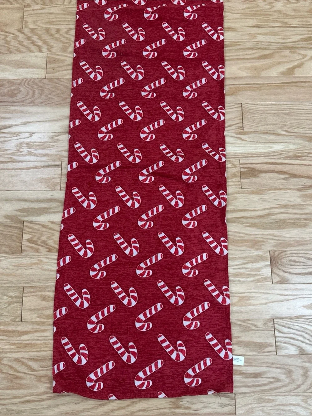 Holiday Candy Cane Table Runner - Red
